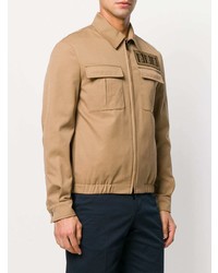 Blouson aviateur marron clair Fendi