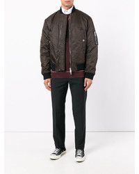 Blouson aviateur marron foncé DSQUARED2