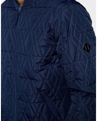 Blouson aviateur matelassé bleu marine Asos