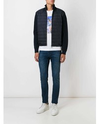 Blouson aviateur matelassé bleu marine Moncler