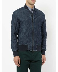 Blouson aviateur matelassé bleu marine Cerruti 1881