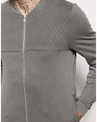 Blouson aviateur matelassé gris Asos