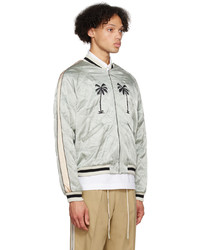 Blouson aviateur matelassé gris Palm Angels