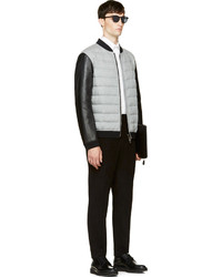 Blouson aviateur matelassé gris Valentino