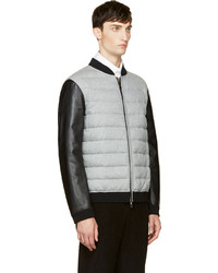 Blouson aviateur matelassé gris Valentino