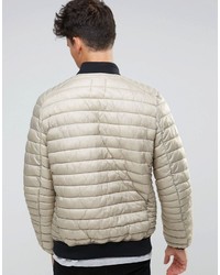 Blouson aviateur matelassé gris Asos