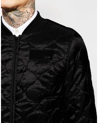 Blouson aviateur matelassé noir Alpha Industries