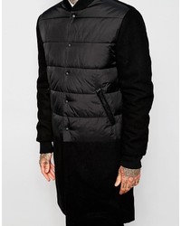 Blouson aviateur matelassé noir Asos