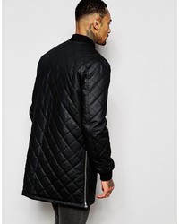 Blouson aviateur matelassé noir Asos