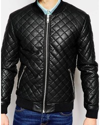 Blouson aviateur matelassé noir