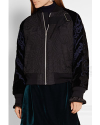 Blouson aviateur matelassé noir Sacai