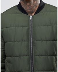 Blouson aviateur matelassé olive Asos