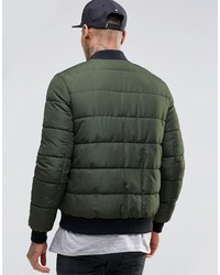 Blouson aviateur matelassé olive Asos