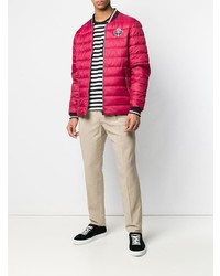 Blouson aviateur matelassé rouge Moose Knuckles