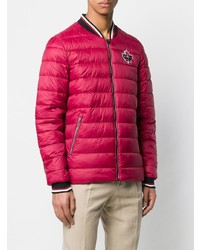 Blouson aviateur matelassé rouge Moose Knuckles