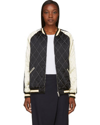 Blouson aviateur noir et blanc MCQ