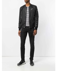 Blouson aviateur noir Philipp Plein