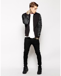 Blouson aviateur noir Asos