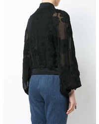 Blouson aviateur noir Josie Natori