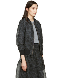 Blouson aviateur noir Erdem