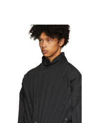 Blouson aviateur noir Homme Plissé Issey Miyake