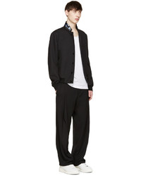 Blouson aviateur noir Alexander McQueen