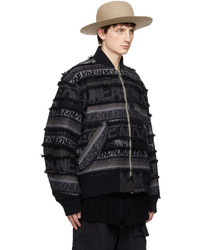 Blouson aviateur noir Sacai