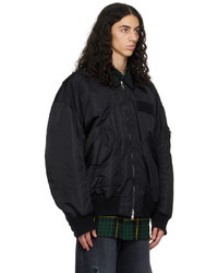 Blouson aviateur noir Mastermind World