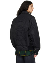 Blouson aviateur noir Mastermind World