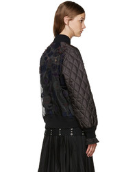 Blouson aviateur noir Sacai