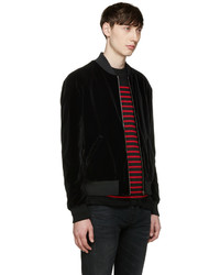 Blouson aviateur noir Saint Laurent