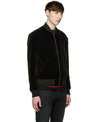 Blouson aviateur noir Saint Laurent