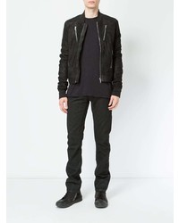 Blouson aviateur noir Rick Owens