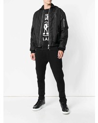 Blouson aviateur noir Moschino