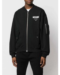 Blouson aviateur noir Moschino