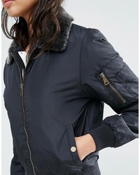 Blouson aviateur noir Brave Soul