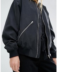 Blouson aviateur noir Weekday