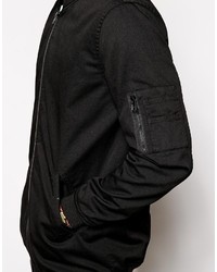 Blouson aviateur noir Asos