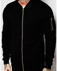 Blouson aviateur noir Asos