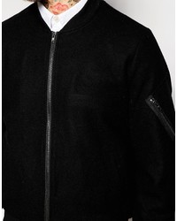 Blouson aviateur noir Asos