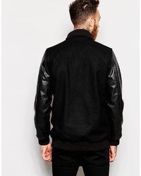 Blouson aviateur noir Asos