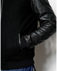 Blouson aviateur noir Asos