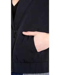 Blouson aviateur noir Tibi