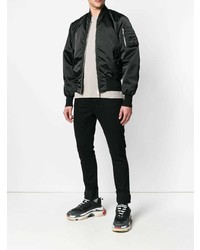 Blouson aviateur noir Unravel Project