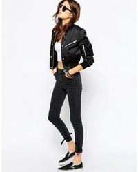 Blouson aviateur noir Asos