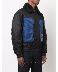 Blouson aviateur noir VERSACE JEANS COUTURE