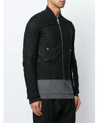 Blouson aviateur noir Rick Owens