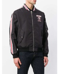 Blouson aviateur noir Moschino