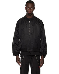 Blouson aviateur noir FFFPOSTALSERVICE