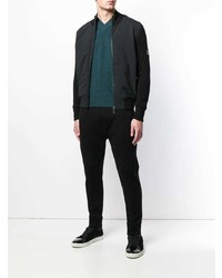 Blouson aviateur noir Z Zegna